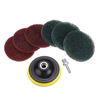 6pcs 100mm tampon de polissage de fibre rond de 4 pouces avec roue de ponçage de disque auto-adhésif