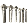 6pcs 3 cannelures 90 degrés HSS Chanfrein Cutter Mill Drill Set