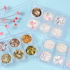 6pcs 3d paillettes de verre paillettes ongles set aurora shimmer décoration ongles ongles bricolage art décoration