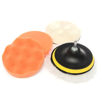 6pcs 5inch 125mm polissage kit de tampon de polissage polissage avec adaptateur de forage M10 pour Dremel