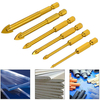 6pcs 6-12mm perceuse en verre de carreaux de céramique Set 1/4 pouce forets à tête hexagonale