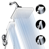 6pcs 8 pouces tête de douche à effet de pluie réglage grand ensemble de douche à angle réglable