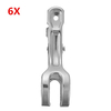 6Pcs 8.5cm Clips en acier inoxydable Clips Double Strong Moyenne taille Chaussettes Serviettes Pegs Pins
