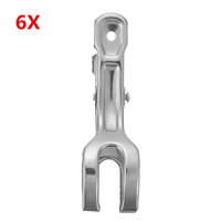 6Pcs 8.5cm Clips en acier inoxydable Clips Double Strong Moyenne taille Chaussettes Serviettes Pegs Pins