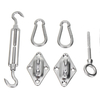 6pcs accessoires de voile de voile dombrage en acier inoxydable kit de raccords de fixation patio jardin auvent out