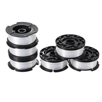 6Pcs AF100 Trimmer Line 30ft Remplacement String Trimmer Spool Cap Cover Spring For Black and Decker String Trimmers
