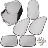 6pcs argent voiture réfléchissante fenêtre UV parasol pare-soleil couvrir pliable