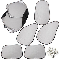 6pcs argent voiture réfléchissante fenêtre UV parasol pare-soleil couvrir pliable