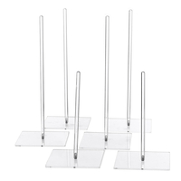 6pcs beignet support de rangement mural acrylique bonbons sweet party beignet titulaire présentoir