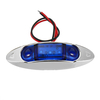 6pcs bleu 3LED 24V indicateur de marqueur latéral lumière de dégagement lampe camion remorque camion van