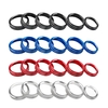 6pcs climatiseur et commutateur audio bouton voiture décoratif anneau couverture garniture pour ford F150 16-18