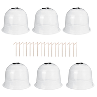 6pcs couverture de semis de jardin légumes fruits support en plastique protéger la couverture avec 18 tiges