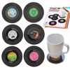 6pcs disque vinyle mat support de tasse de café coaster tasse rétro napperon