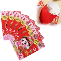 6pcs Festival intelligente de printemps chinois Chinatown enveloppe rouge sac d