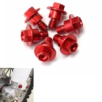 6pcs garde de fourchette rouge de boulon de commande numérique par ordinateur pour Yamaha / Suzuki / KTM / Kawasaki/Hond