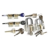 6pcs kit de cadenas de pratique transparent ensemble de compétences de formation de serrurier