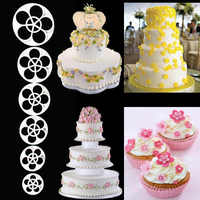 6pcs moule de coupe Sugarcraft Cake Fondant Fleur Prune