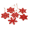 6pcs Noël Naturel Puce En Bois Ornement De Noël Arbre Flocon De Neige Suspendu Décor Décorations