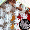 6pcs ornement de Noël 3D flocon de neige en plastique arbre de Noël fenêtre décoration de Noël