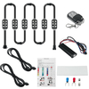 6Pcs RGB LED Néon Sous Glow Light Strip Kit Atmosphère Moto ATV Lumières