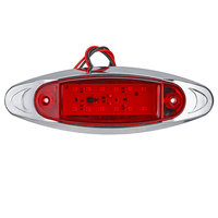 6pcs rouge 24V LED feu de position latéral Flash lampe davertissement durgence stroboscopique pour remorque de