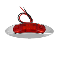 6pcs rouge 3LED 24V indicateur de marqueur latéral lumière de dégagement lampe camion remorque camion van