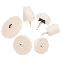 6pcs tampon de polissage kit de tampons de roue de vadrouille de polissage pour tampons de forage roues polonaises