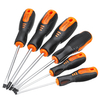 6Pcs Tournevis Set Hammer Hex Head Magnetic Tips Rubber Grip Handle