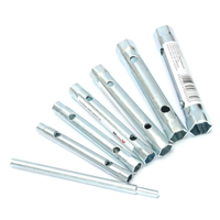 6pcs tubulaire boîte à clés clé à tube clé à clés métrique socket jeu 6mm-17mm
