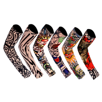 6PCS unisexe manchon de tatouage temporaire Nylon bras cool UV bas de protection solaire