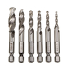 6Pcs HSS 1/4 Inch Hex Shank Combinaison Métrique Drill Tap Bit Set M3-M10