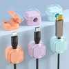 6Pcs/Pack Magnetic Cable Organizer Multi-Colored Plastic Cord Keeper Clips Universal Winder Desk & Wall Mounted Hooks fo
