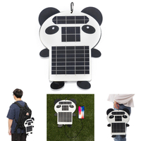 6W 5V Panda Panneau solaire en PET monocristallin portable avec port USB