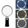 6X-10X Mini Pocket Magnifier Adjustable Handheld Reading Magnifier with Parent-Child Acrylic Lens Three-Mode Lighting Id