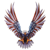 6x6.75 pouces Vinyl Car USA Eagle Wings États-Unis Flag Bumper Window Stickers Decal