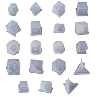 7 / 19Pcs / Set Dice Fillet Square Triangle Dice Mould Dice Digital Game Silicone Mould