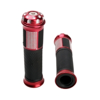 7 / 8inch poignées handbar 22mm moto aluminium rouge universel