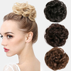 7 couleurs Extensions de chignon ondulés bouclés désordonnés Donut Chignons morceau de cheveux perruque postiche