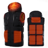 7 coussins chauffants gilet chauffant électrique charge USB veste chaude dhiver unisexe manteau à capuche vêtements