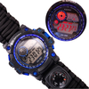 7 en 1 montre de survie Camping multifonctionnel Compass Date Alarm Paracord Bracelet LED Gadget Rétro-éclairage EDC Out