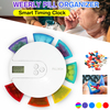 7 Grid 7 Day Smart Timing Conteneur de compartiment de médicaments avec rappel dhorloge