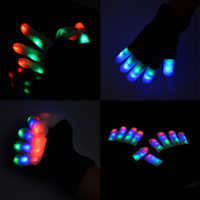 7 Mode LED Éclairage à doigts Clignotant Glow Mitaines Gants Rave Light Festive Event Party Supplies