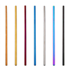 7 pailles en acier inoxydable de pailles en métal de pailles en métal de la couleur 215 * 6mm réutilisables