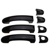 7 pcs Set Brillant Noir Porte Poignée Couvre Poignées Pour VW Transporter T5 T6
