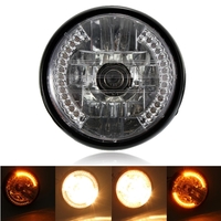7 phares dhalogène de H4 35W de pouce avec le clignotant LED pour la voiture de moto