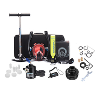 7 pièces / ensemble 0.5L Mini plongée sous-marine bouteille doxygène réservoir plein visage masque de plongée Kit