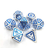 7 pièces / ensemble dés en métal polyédrique ensemble jeu de rôle donjons et dragons sac bar fête table jeux dés
