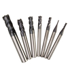 7 pièces 1-8mm 4 cannelures en carbure de tungstène fraise en bout à tige droite fraise en bout CNC outil