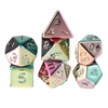 7 pièces Colorful dés polyédriques résine placage dés ensemble jeu de rôle table fête table jeu cadeau