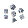 7 pièces Double couleur polyédrique métal jeu dés Kit enfants numérique éducation numéro dés Entertianment jeu accessoir